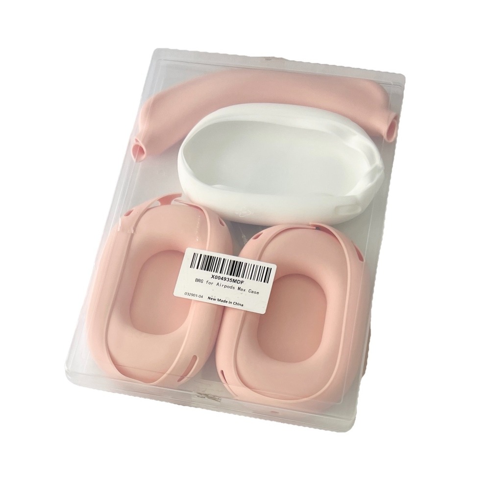Silicone Case for Airpods Max Headphones Pink White Audio Accessory Electronics - Picture 5 of 5